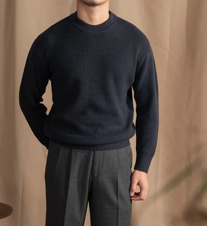 Herren Strickpullover Rundhalsausschnitt Gerippt - Norvielle