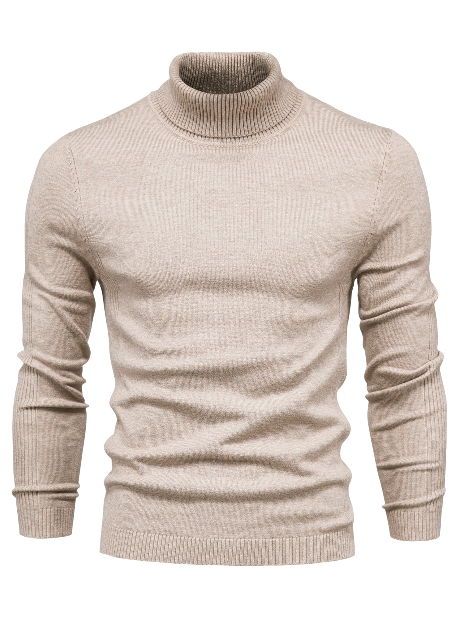 Herren Strickpullover Langärmlig Rollkragen Slimfit - Norvielle