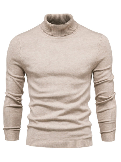 Herren Strickpullover Langärmlig Rollkragen Slimfit - Norvielle