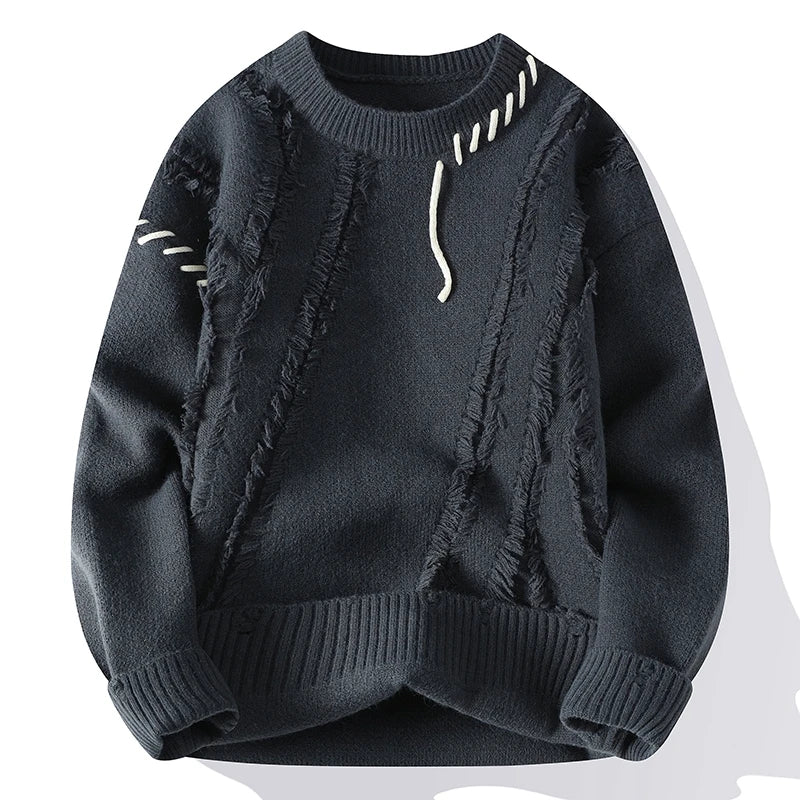 Herren Grobstrickpullover Rundhals Winter - Norvielle