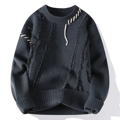 Herren Grobstrickpullover Rundhals Winter - Norvielle