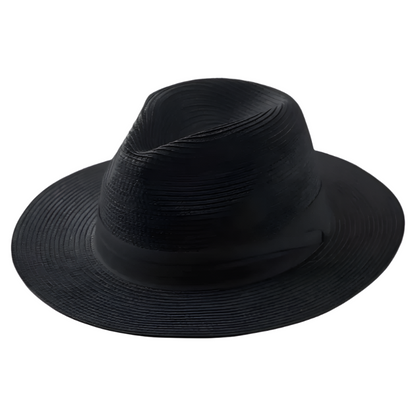 Strohhut – Sonnenhut aus Korbgeflecht für Männer für den Sommer-Schwarz-S (52-54.5 cm)-Chaps Herrenmode