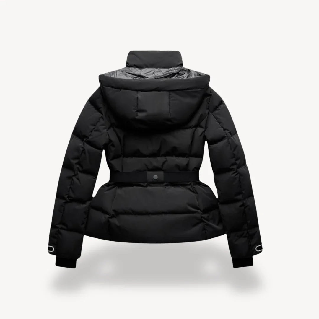 Stylische Pufferjacke mit Taillengürtel für kalte Tage 1