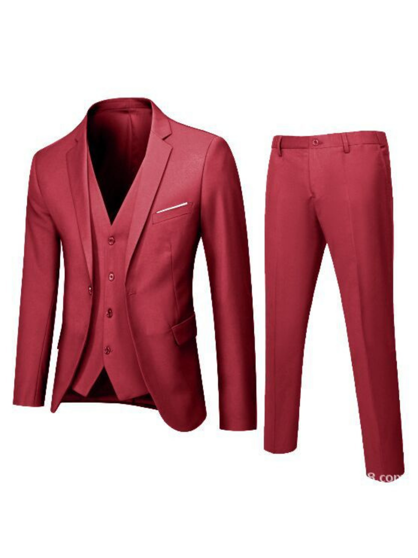 Herren Anzug Set 3-teilig Taillierte Passform