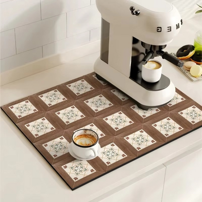 Retro Kaffeemat Absorbierend