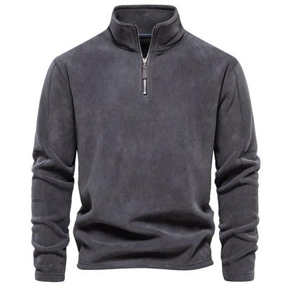 Herren Strickpullover Warm Gefüttert Stehkragen
