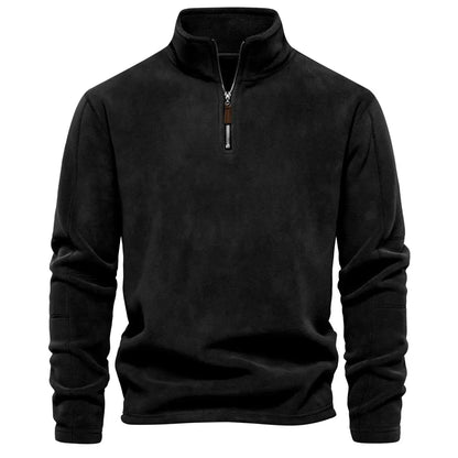 Herren Strickpullover Warm Gefüttert Stehkragen