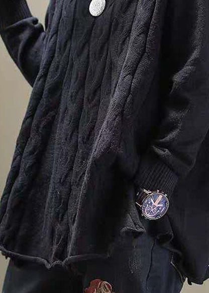 Damen Pullover Gestrickt Offenes Seiten-detail - Norvielle