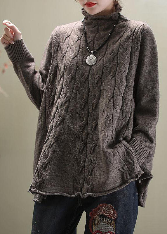 Damen Pullover Gestrickt Offenes Seiten-detail