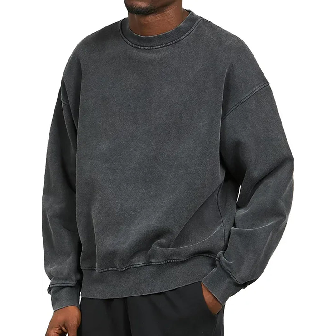 Männer Sweatshirt Rundhals Bequem Grau - Norvielle