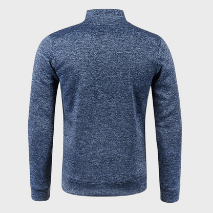 Sweatshirt mit Viertelreißverschluss - Herren lässiger Langarm-Pullover mit halbem Reißverschluss-Chaps Herrenmode