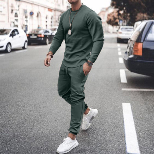 Herren Sweatshirt Jogger Set Zweiteilig Casual Grau - Norvielle