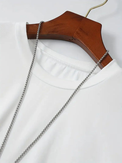 T-Shirt - Casual - Kurze Ärmel - T-Shirt mit Rundhalsausschnitt - Herrenhemden-Chaps Herrenmode