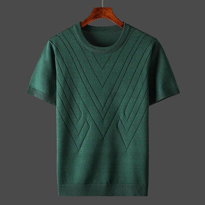 Herren T-Shirt Kaschmir Lockere Passform Rundhalsausschnitt - Norvielle