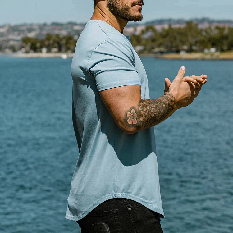 T-Shirt | Kurzarm | Rundhalsausschnitt | Slim-Fit-T-Shirts | Herren-T-Shirts-Chaps Herrenmode