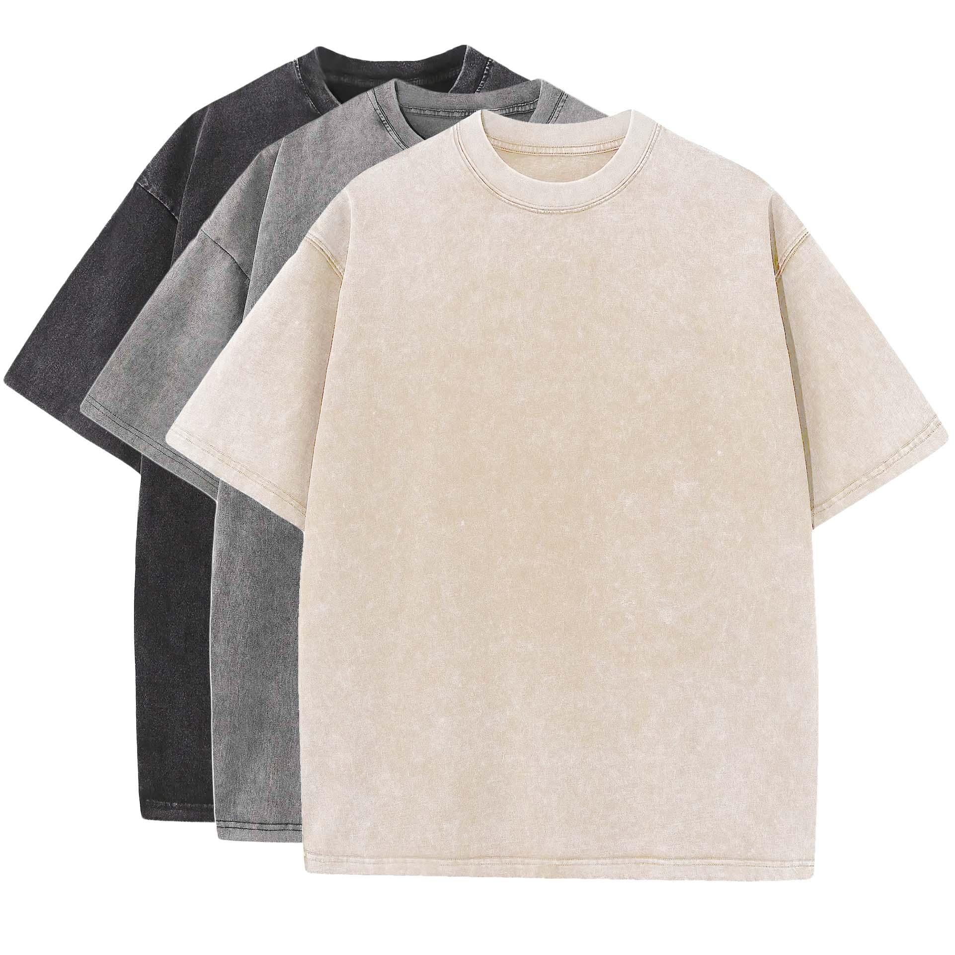 Herren Oversize T-Shirts Rundhalsausschnitt Weiß - Norvielle
