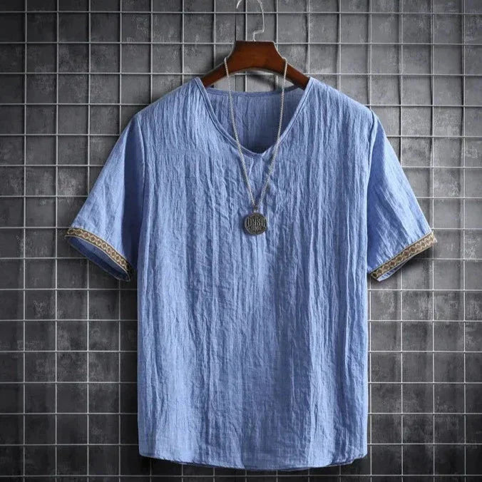 Herren T-Shirt V-Ausschnitt Loose Fit - Norvielle