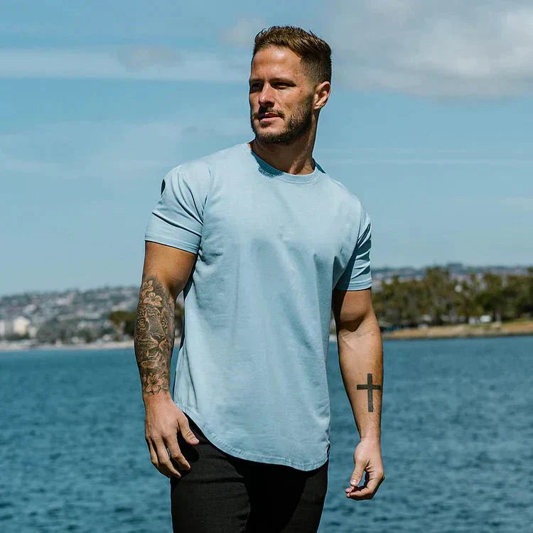 Herren T-Shirt Atmungsaktives Kurzarm-Shirt Rundhalsausschnitt - Norvielle