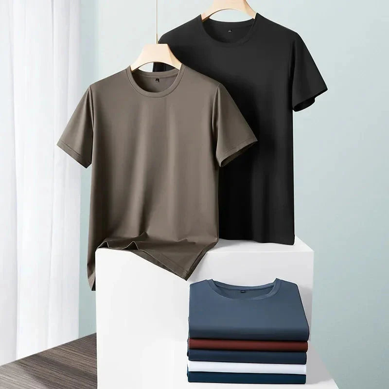 T-Shirt – atmungsaktives Kurzarm-T-Shirt mit Rundhalsausschnitt für Herren-Chaps Herrenmode