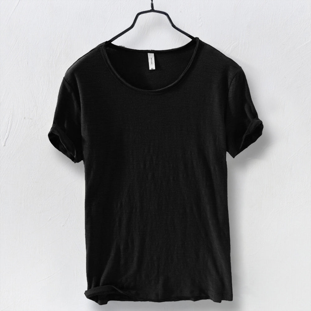 Herren T-Shirt Leicht Kurzärmelig Rundhals Weiss - Norvielle