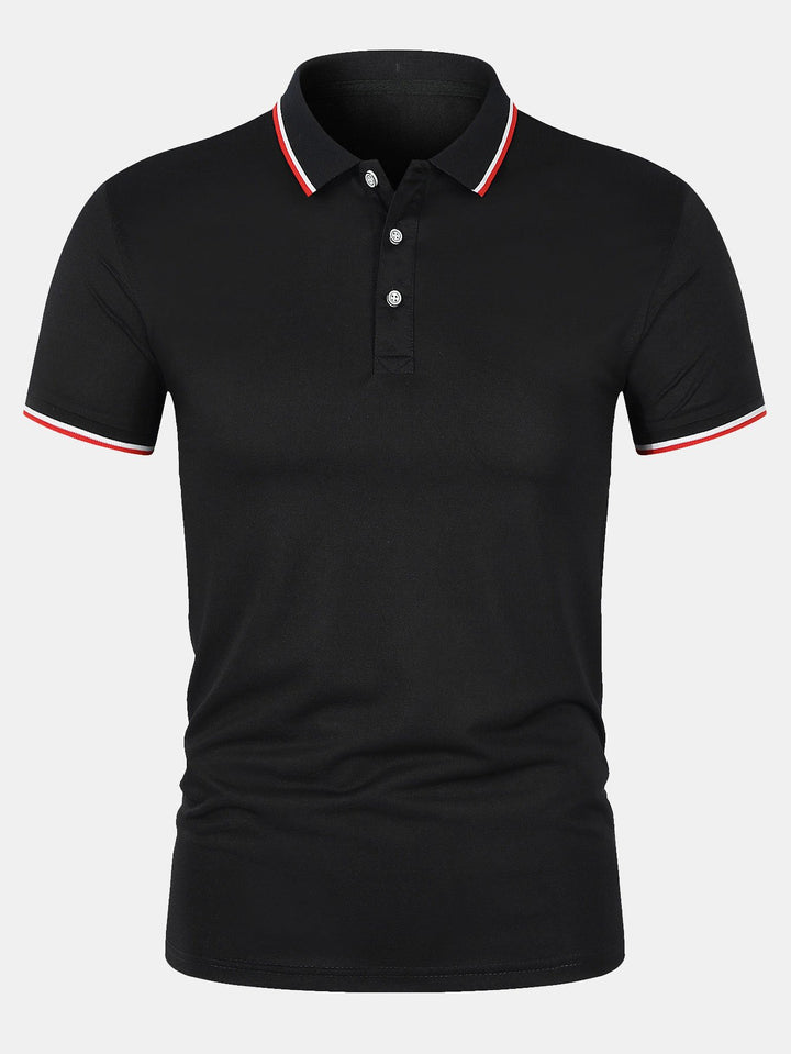 Herren Poloshirt Slim Fit Kurzärmel Weiß - Norvielle