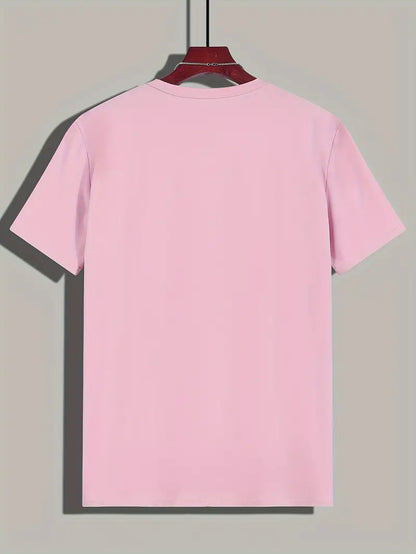 Herren T-Shirt Rundhals Kurzarm Baumwolle Weiß