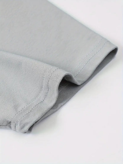 Herren T-Shirt Rundhals Kurzarm Baumwolle Weiß