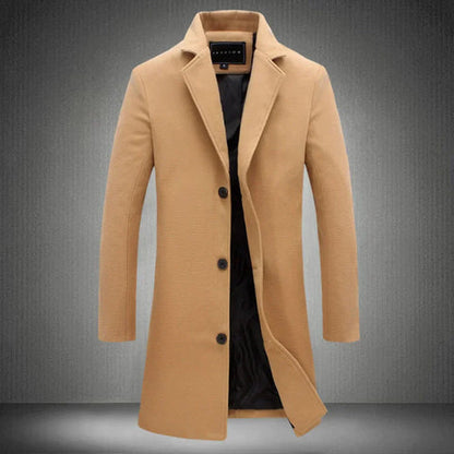 Herren Wintermantel Lang Formell Warm