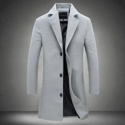 Herren Wintermantel Lang Formell Warm