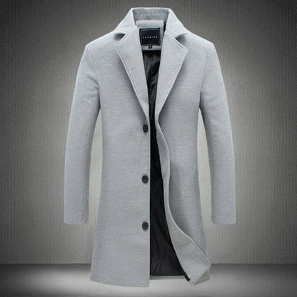 Herren Wintermantel Lang Formell Warm
