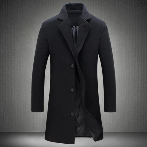 Herren Wintermantel Lang Formell Warm - Norvielle