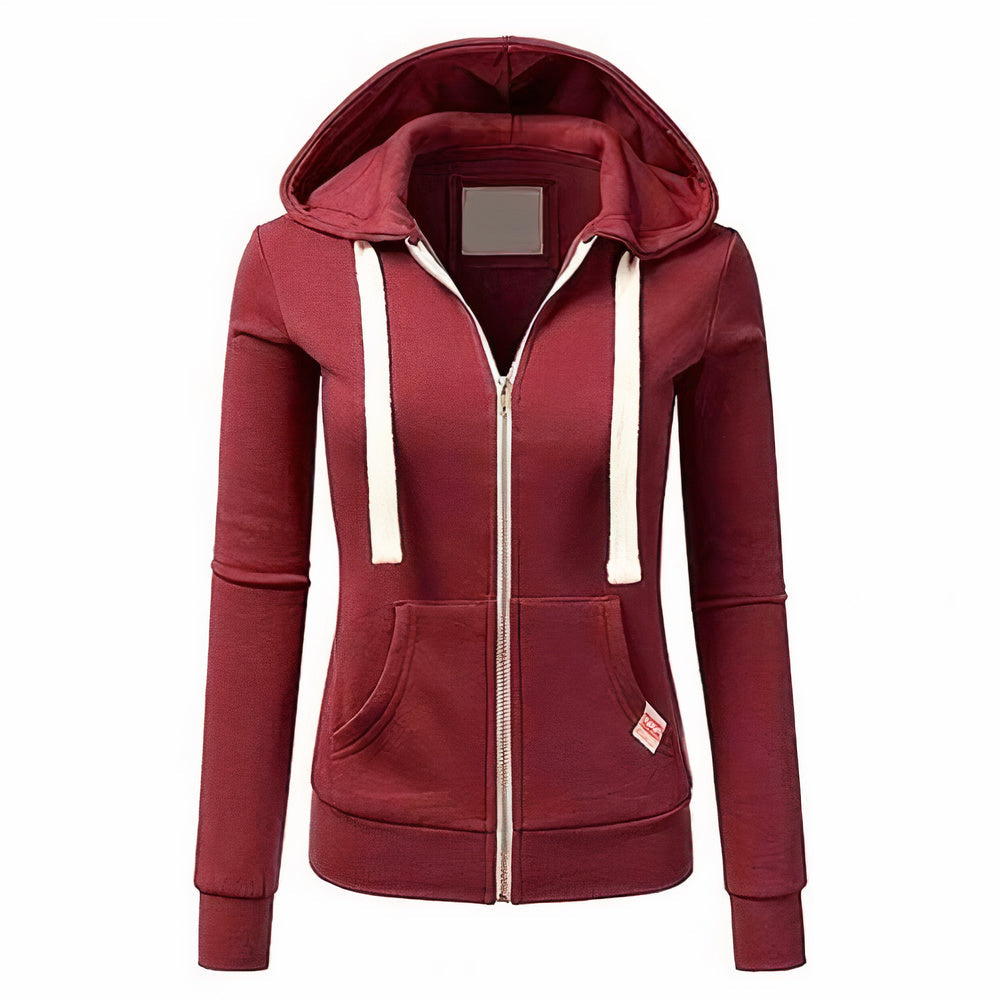 Norvielle Damen Hoodie Reißverschluss Kapuze