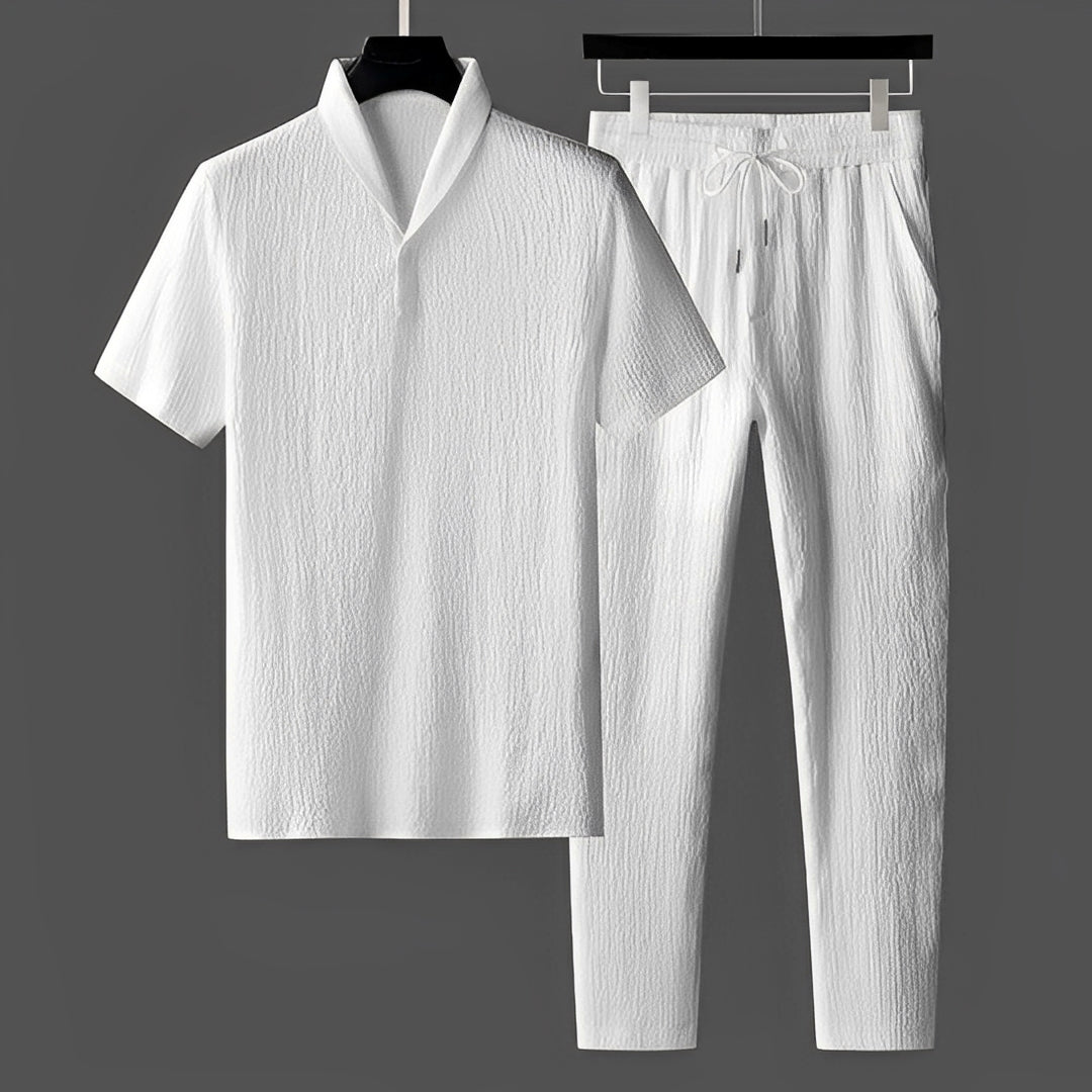 Herren Ensemble Hemd Hose Trendig - Norvielle
