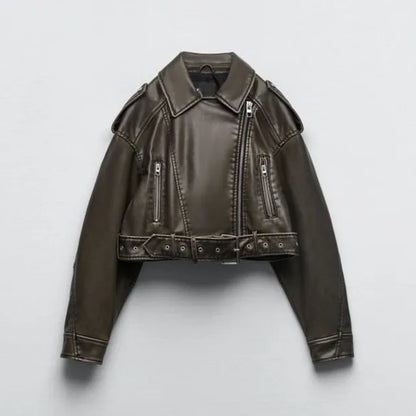 Damen Bikerjacke Kurz Winter