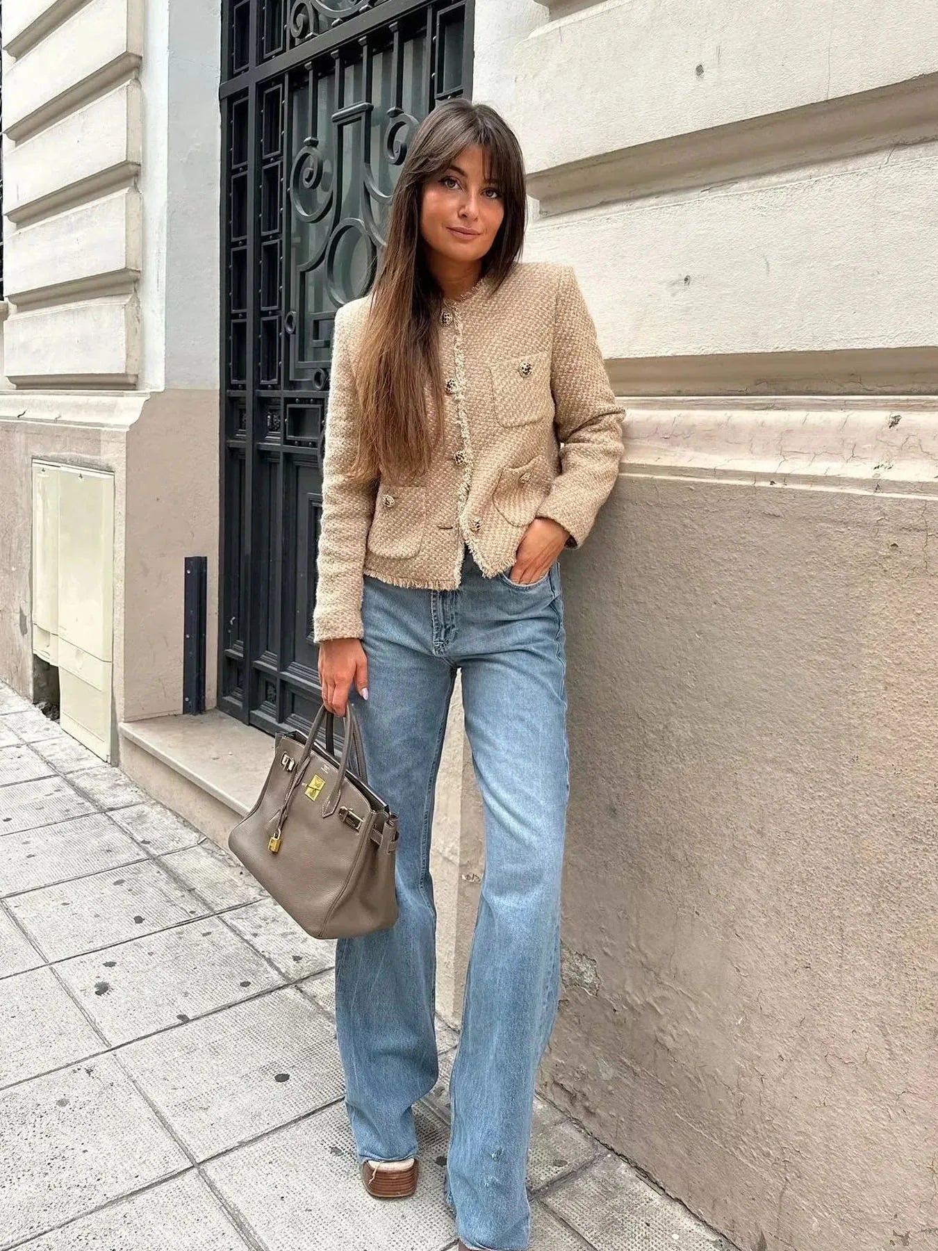Damen Blazer Kurzform Kompakte Silhouette