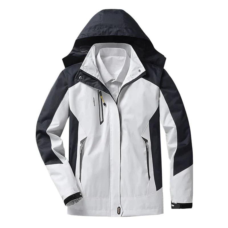 Damen Windbreaker Jacke Wasserdicht Kapuze Sportlich Schwarz - Norvielle