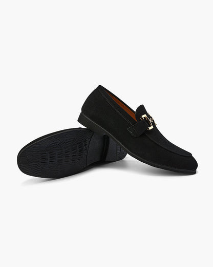 Elias Herren Loafer Wildleder Elegant Metall