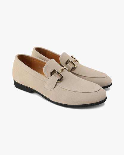 Elias Herren Loafer Wildleder Edles Metall Detail