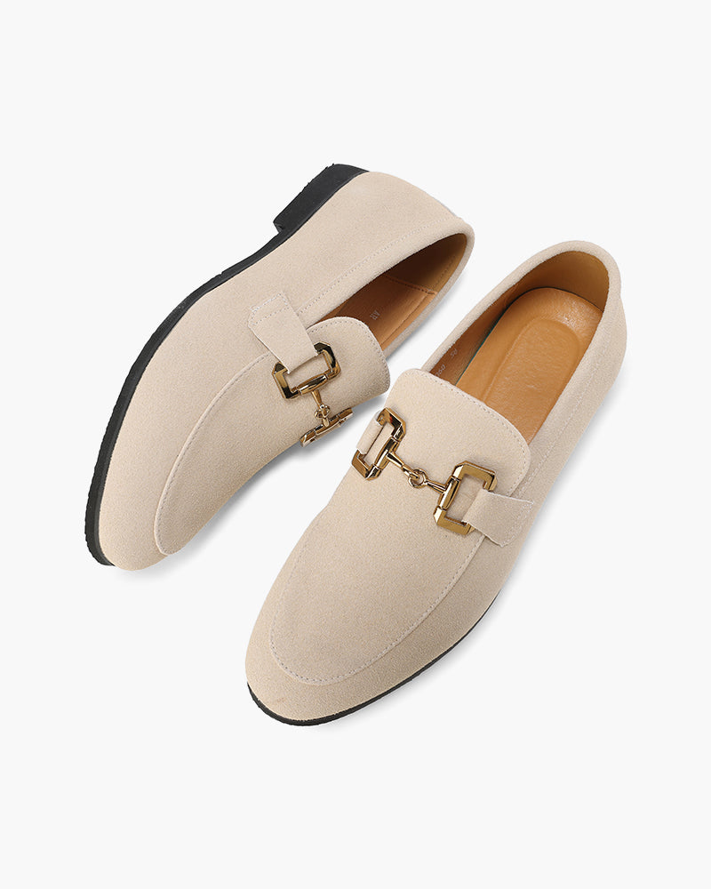 Elias Herren Loafer Wildleder Elegant Metall