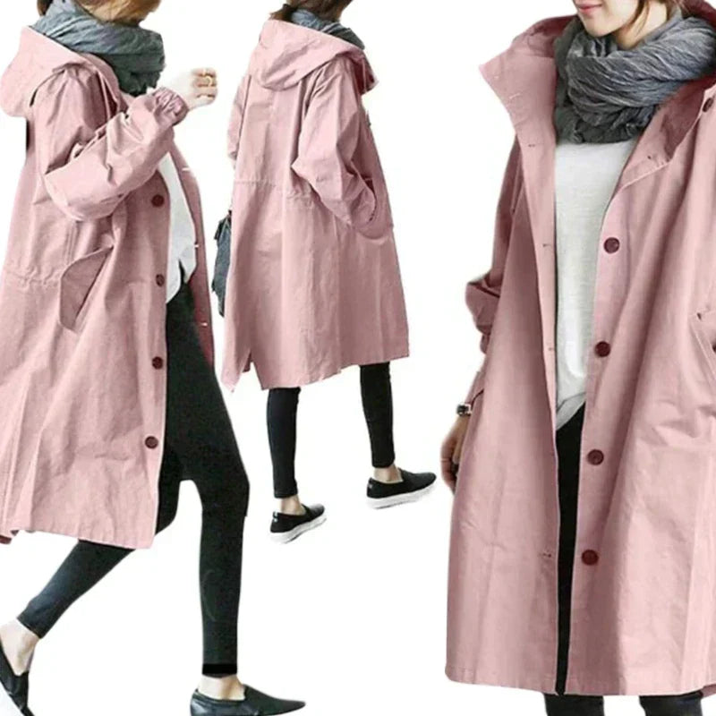 Damen Winterjacke Kapuzen Lang Wasserdicht - Norvielle