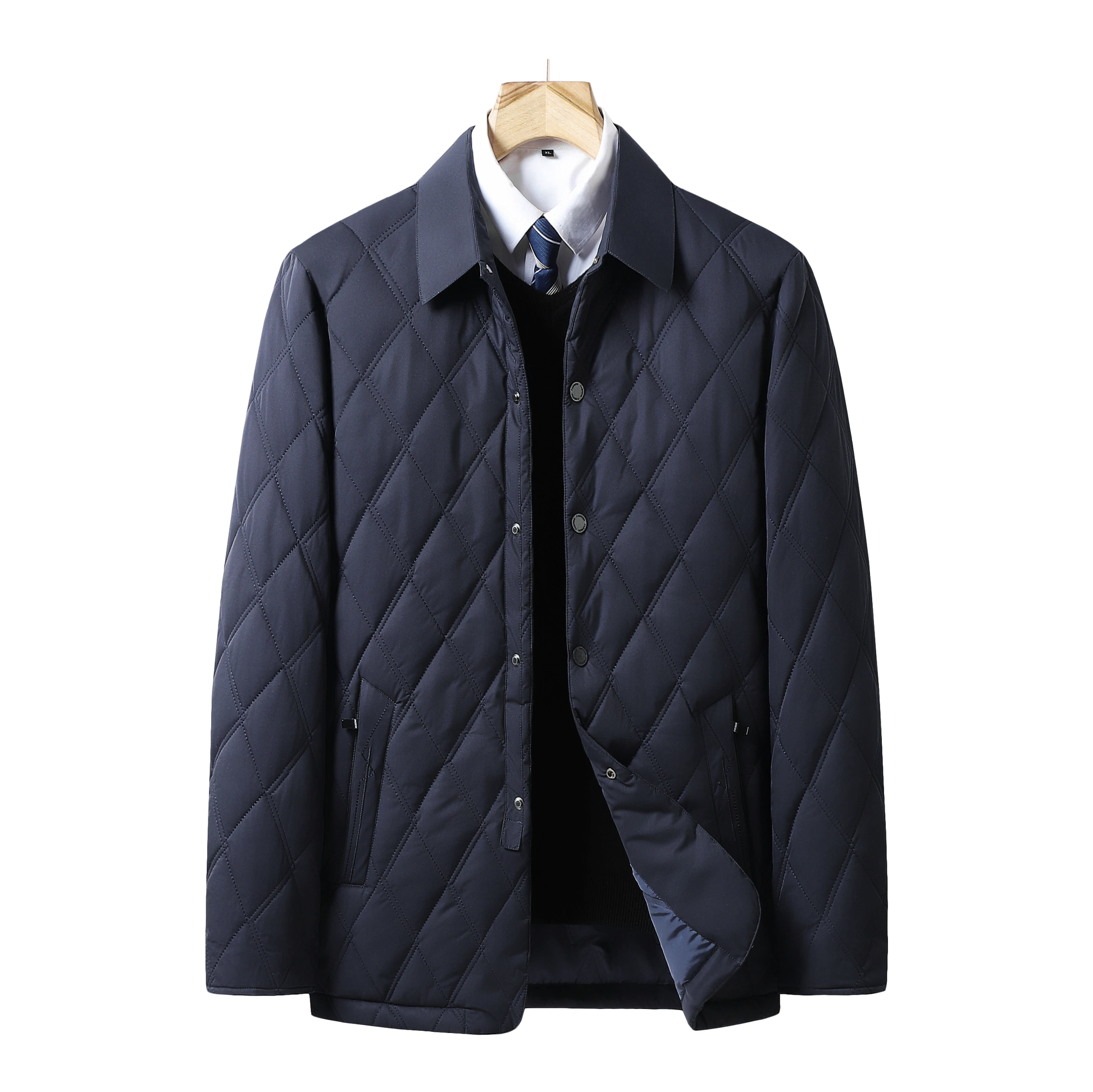 Herren Winter-Steppjacke Wasserdicht Schwarz - Norvielle