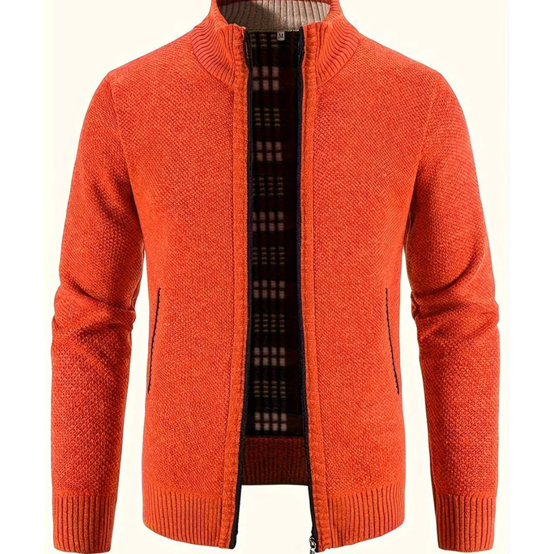 Herren Strickweste Offene Front Klare Struktur