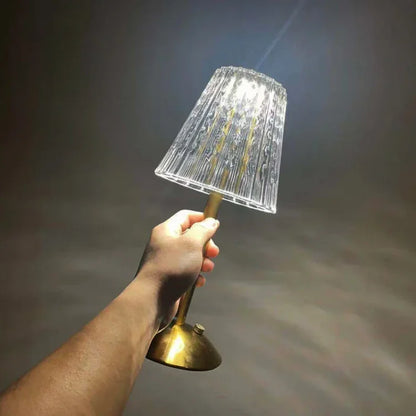Tischlampe Kristall Schirm USB-Ladefunktion