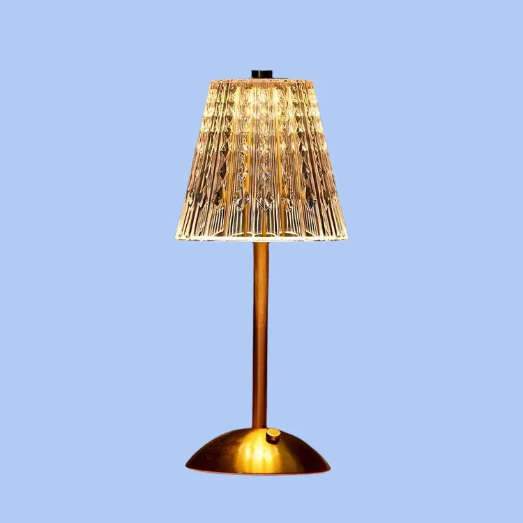 Tischlampe Kristall Schirm USB-Ladefunktion