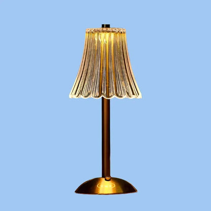 Tischlampe Kristall Schirm USB-Ladefunktion