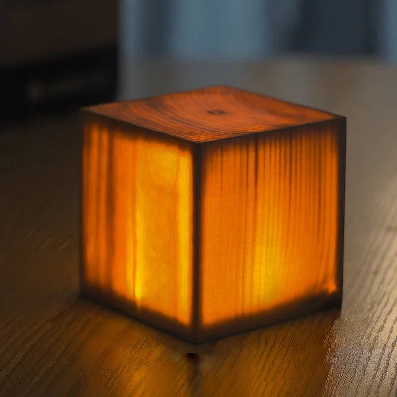 Tischlampe Holz Touch-Steuerung