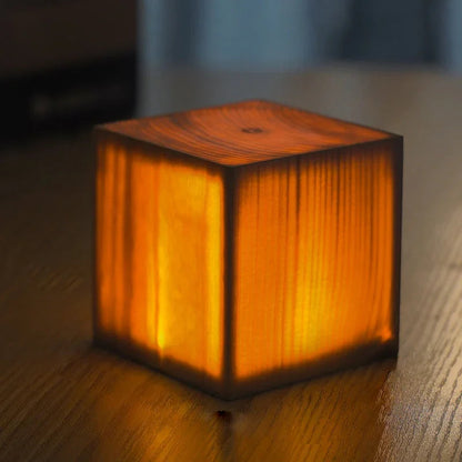 Tischlampe Holz Touch-Steuerung