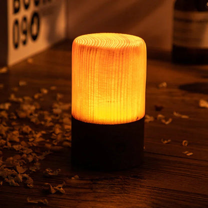 Tischlampe Holz Touch-Steuerung