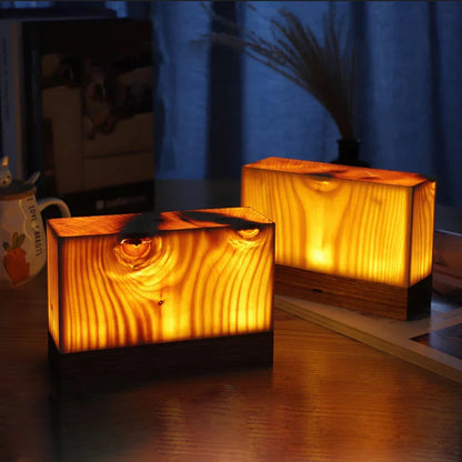 Tischlampe Holz Touch-Steuerung