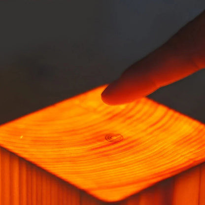Tischlampe Holz Touch-Steuerung